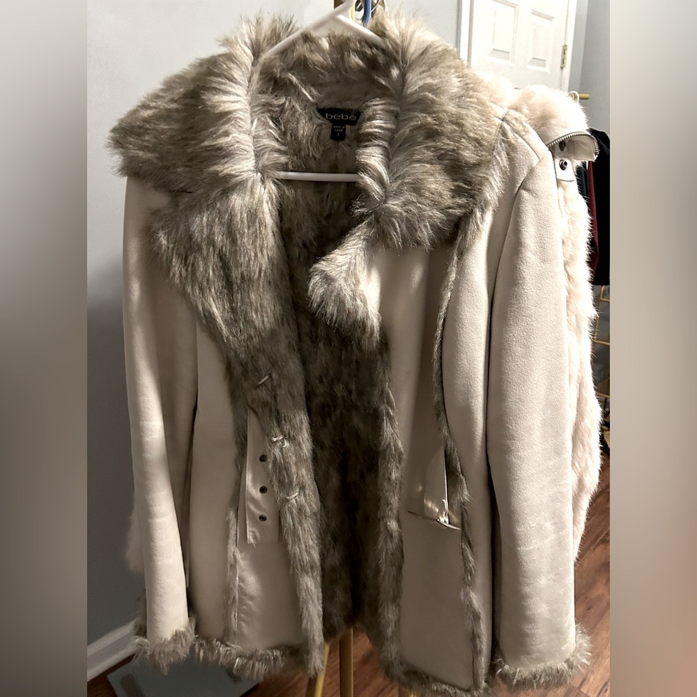 Bebe Faux Fur Coat